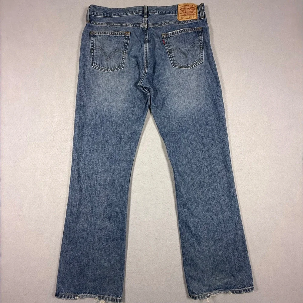 Levis Low Rise Bootcut Jeans Mens Blue Denim Medium Wash Cotton Pants‎